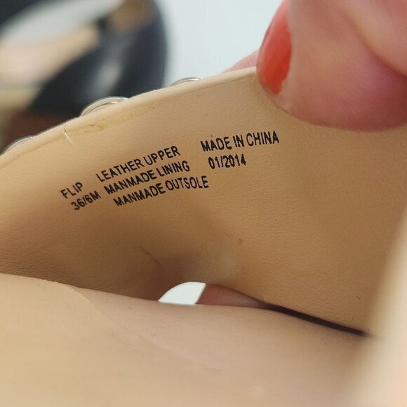 Dune London Flip Studded Leather Ankle Strap Block Heel Sandals Size 36(6M) - Picture 8 of 8